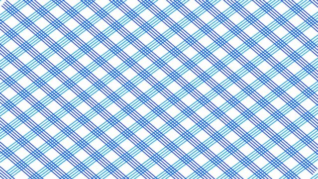 blue crossed line plaid tartan pattern background, motion