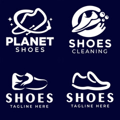 shoe logo vector and icon. Shoes logo design template