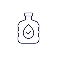 drinking water gallon line icon