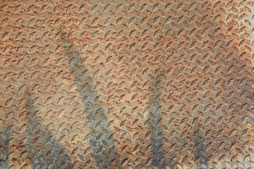 Naklejka premium beautiful old rust texture background Steel is exposed to sunlight and rain, causing it to rust.