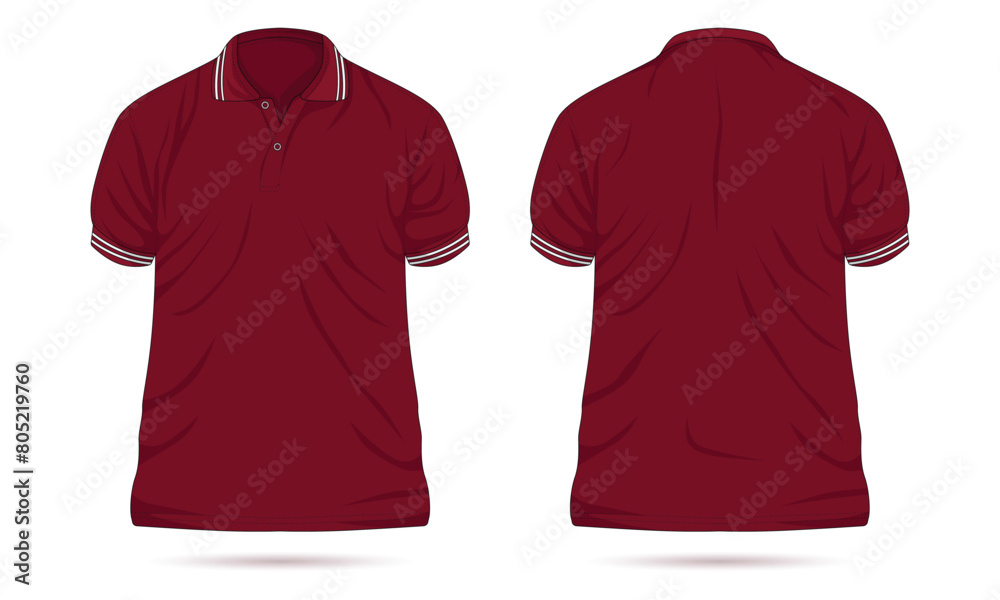 Canvas Prints Modern polo shirt mockup front and back view