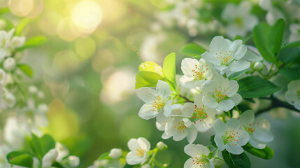 Beautiful flowers on green background closeup