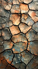 A Cracked Desert Ground Splitting Under Pressure. Generative AI
