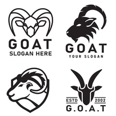 Goat Logo Template vector icon illustration design