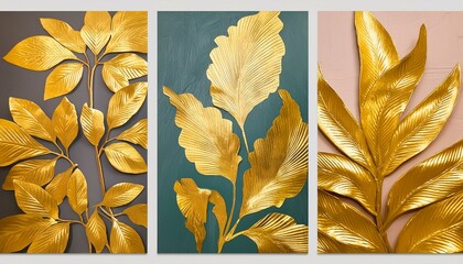 collage of flowers in a basket golden leaves background floral background with space garlic on wooden background - obrazy, fototapety, plakaty