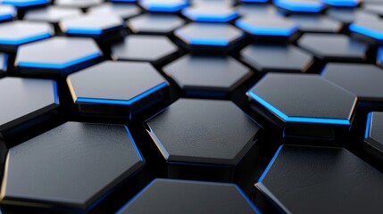 Blue hexagon digital technology abstract futuristic background design for modern concepts