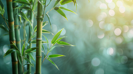 Bamboo stems on light background closeup