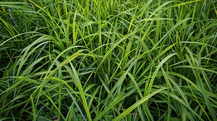 Obraz premium Closeup of fresh green meadow grass