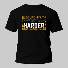 Hustle Hard Inspirational Quotes Slogan Typography for Print t shirt design graphic vector