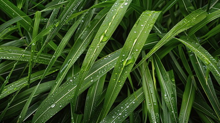 Fototapeta premium Closeup of fresh green meadow grass