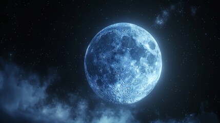 Obraz premium A big moon shinning in the night