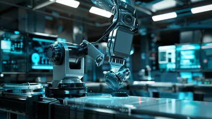 Fototapeta premium A photorealistic pictureof Intelligent automated inspection and analysis.