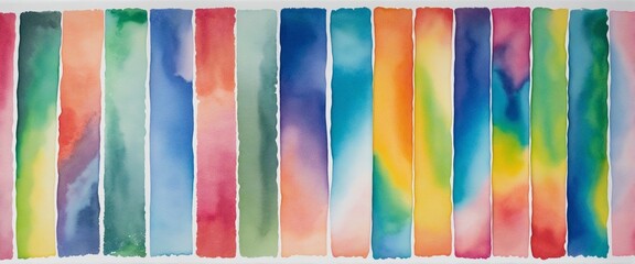 Abstract watercolor paint background banner long panorama - Set collection of rainbow colors, multicolored colorful, soft pastel color with liquid fluid marbled paper texture banner texture