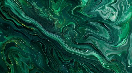 Obraz premium image depicts an abstract pattern reminiscent of swirling green liquid or molten material
