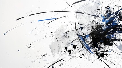 Naklejka premium white background with black & blue lines on right hand side of image
