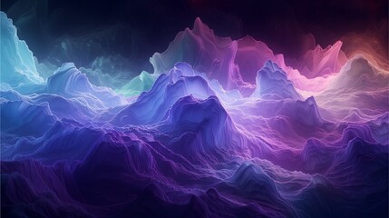 Environmental Art of Craft a digital animation that brings to life of purple, blue and green colors.