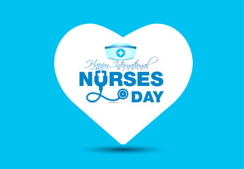 Greeting card for Nurses Day. Medical hospital nurse appreciation poster.