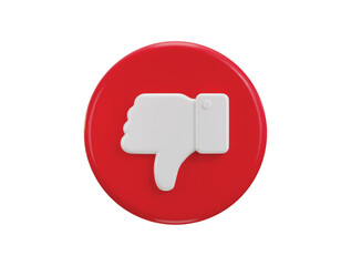 dislike icon 3d rendering vector illustration