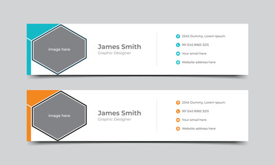 Corporate Email signature template design.