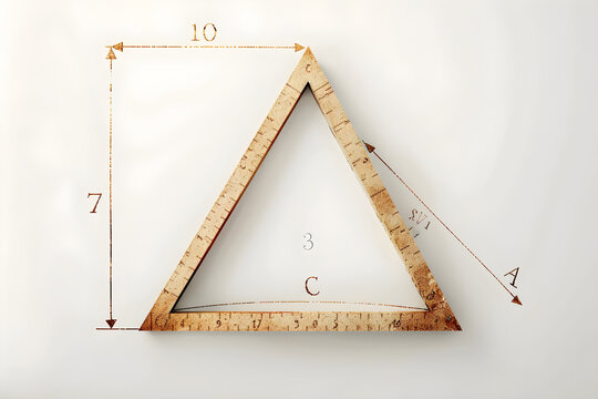 Illustration of Fundamental Concepts in Trigonometry featuring Right-Angled Triangle and Trigonometric Ratios