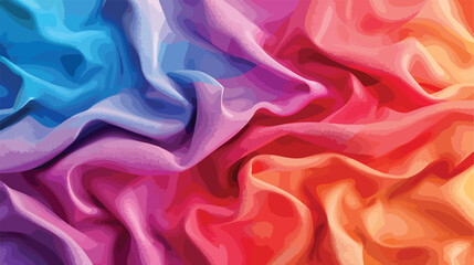 Texture of color fabric with folds style vector