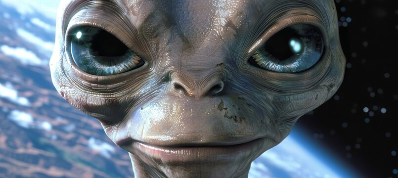 Enigmatic alien eyes  swirling galaxies of color and depth hint at profound intelligence