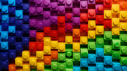 Vibrant Plastic Building Blocks Wallpaper