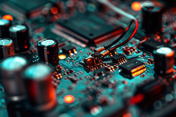 Macro of a wireless earbuds inner components, tuning into audio tech advancements 