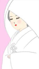 花嫁　白無垢　結婚　女性
