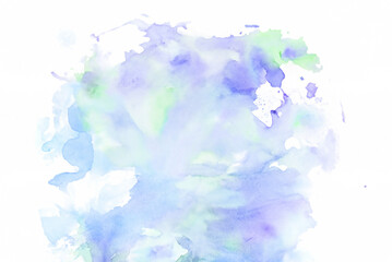 Minimalist Watercolor Design on White Background.