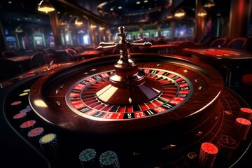 Glamorous Roulette casino. Win gold lucky. Generate Ai