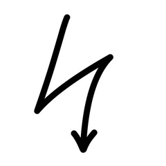 Arrow doodle line style