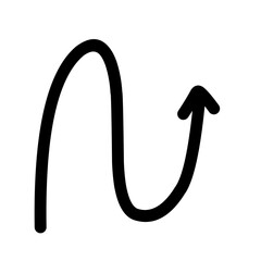 Arrow doodle line style