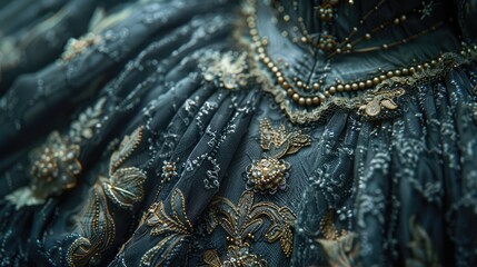Close up detail of a modern elegant dress