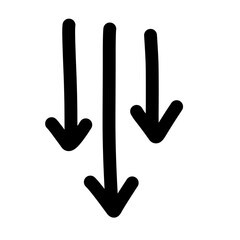 Arrow doodle line style