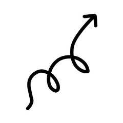 Arrow doodle line style