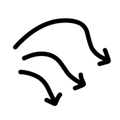 Arrow doodle line style