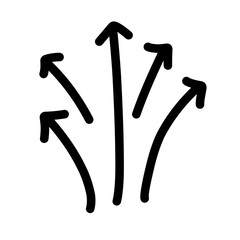 Arrow doodle line style