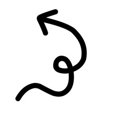 Arrow doodle line style