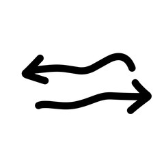 Arrow doodle line style