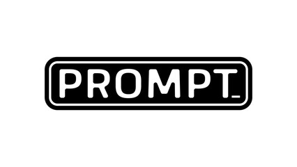 Prompt Command Button , black isolated silhouette