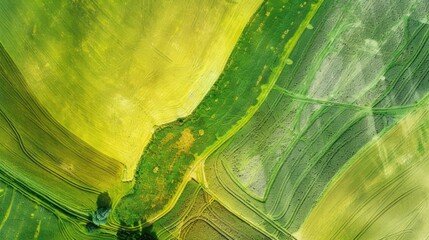 Beautiful aerial view of green area