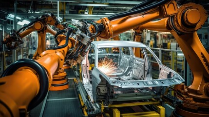 Fototapeta premium precision equipment car production