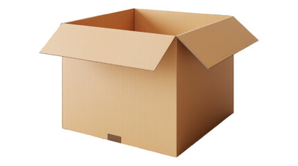 Cardboard box. Transparent background or PNG file.