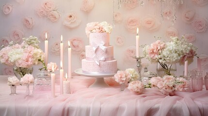 soft pink birthday background