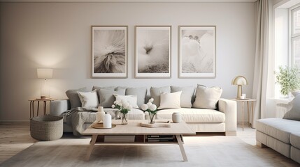 chic blurred scandinavian interior design