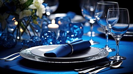 sophisticated royal blue and silver background