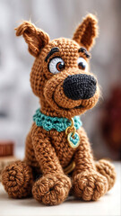 A Painting of a Yarnified Mystery Machine: Scooby Snacks in Stitches