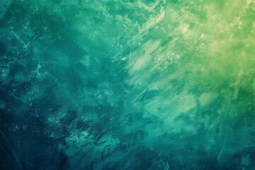 Obraz premium Lime aqua grainy color gradient background glowing noise texture cover header poster design