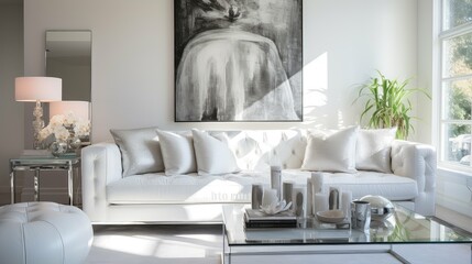 modern white and silver